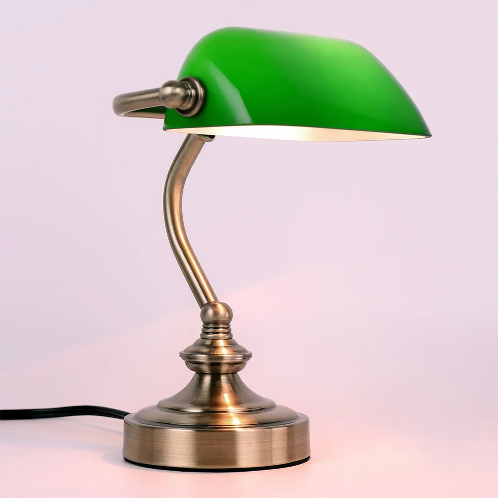 Vintage Nachttischlampe - Jade Glow