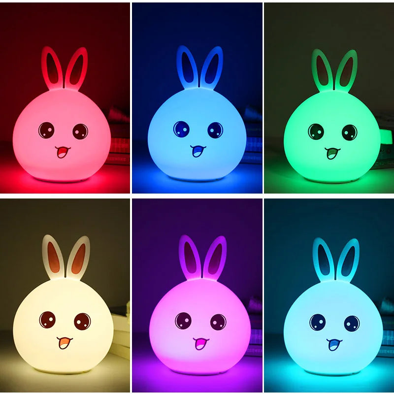 Nachttischlampe - Buntes und stimmliches Kaninchen