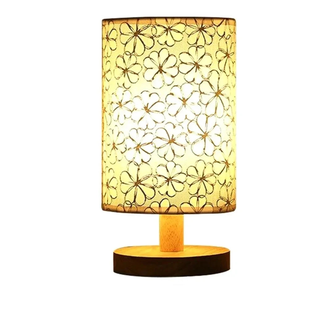 Nachttischlampe aus Holz - Blazing Bloom