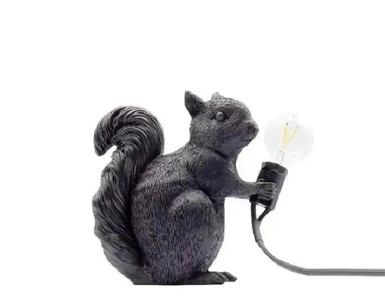 Originale Nachttischlampe - Schwarzes Eichhörnchen