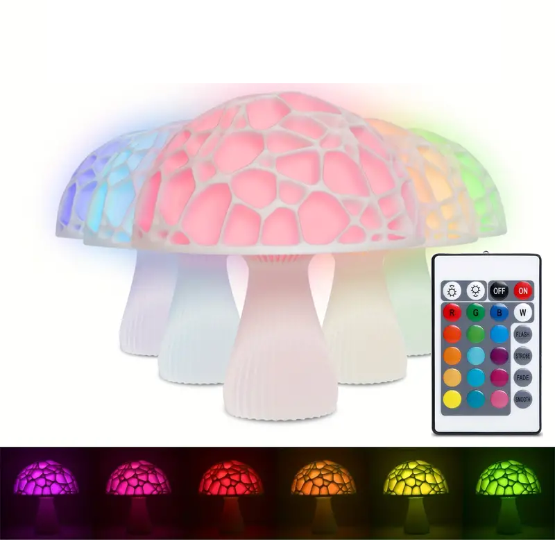 Mehrfarbige Pilzlampe mit Fernbedienung - FaeLum